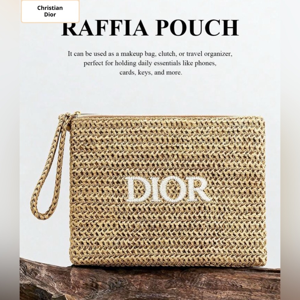 🔆DIOR  summer Beige Woven Wristlet 2025 - Picture 8 of 8